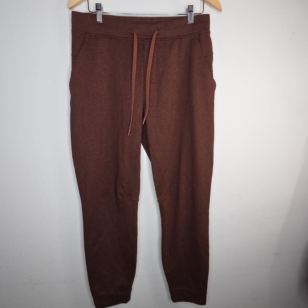 Lululemon City Sweat Jogger Mens L Brown Rust Heather Sweatpants W5G23S Drawstri